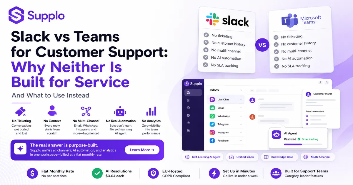 Slack vs Teams Customer Support: Why Neither Works