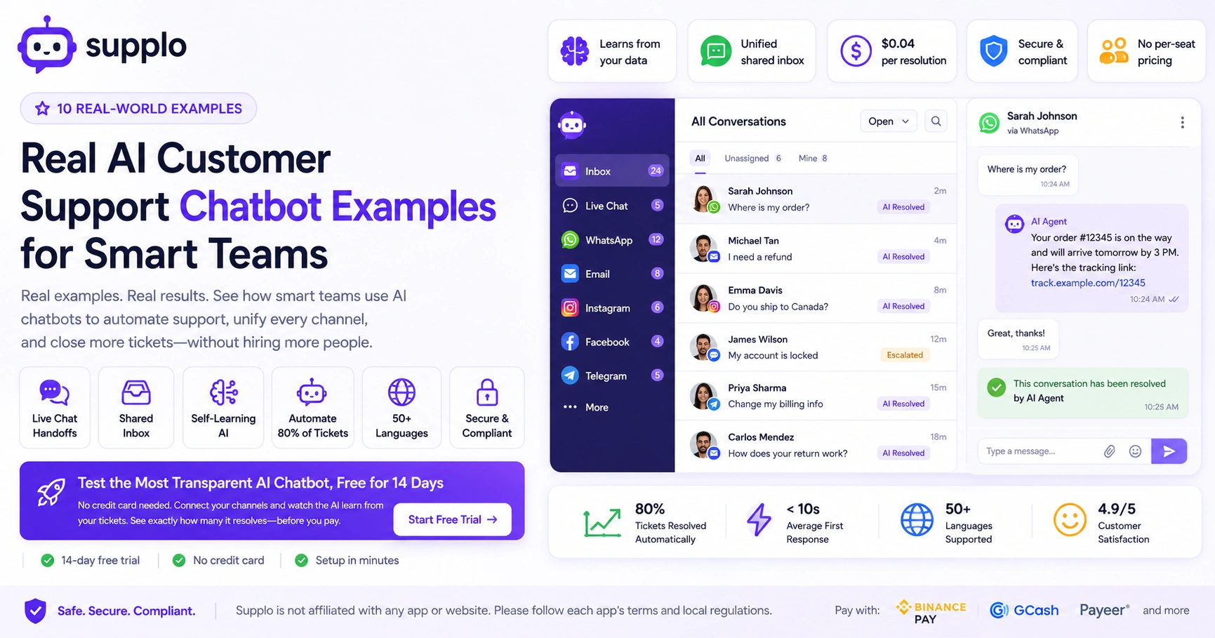 Real AI Customer Support Chatbot Examples for Smart Teams