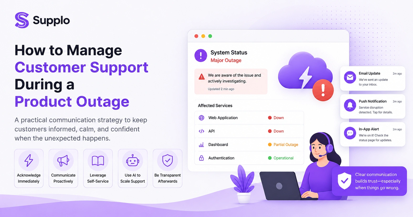 How to manage customer support during a product outage