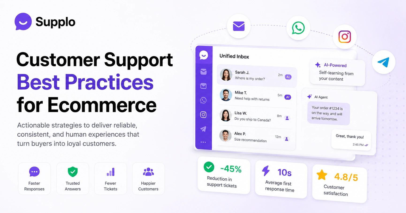 Customer Support Best Practices for Ecommerce | Supplo