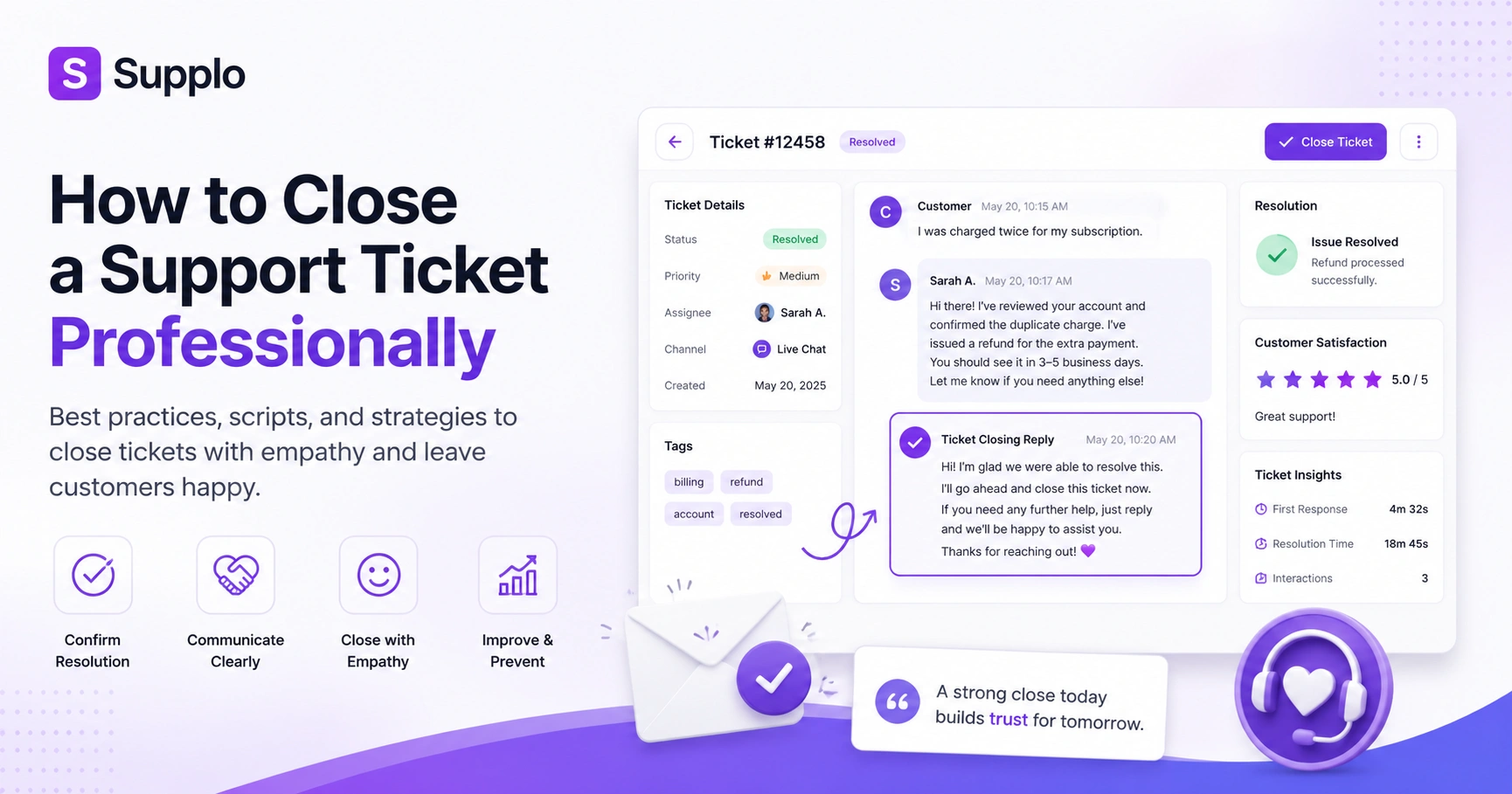 How to Close a Support Ticket Professionally